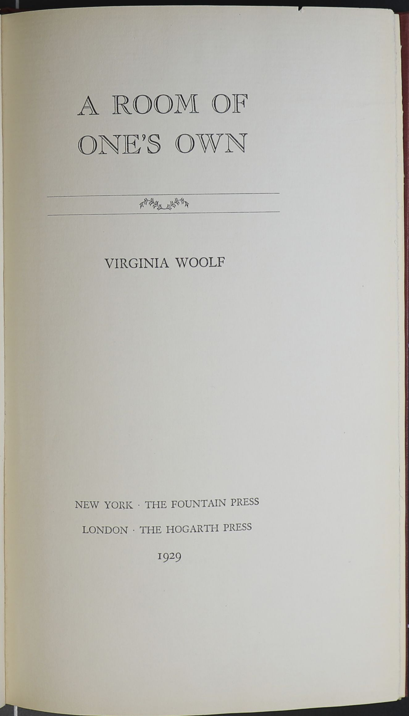 essay by virginia woolf 1929 crossword clue