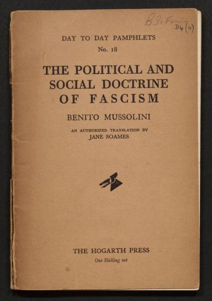 Image of the cover of The Political and Social Doctrine of Fascism 