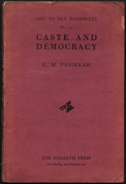 Image of red dust jacket of "Caste and Democracy" 