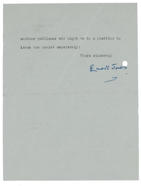 Image of typescript letter from Ernest Jones to Leonard Woolf (01/07/1947)  page 2 of 2