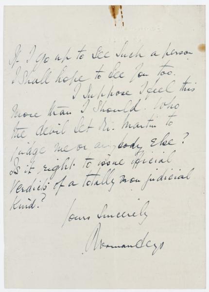 Image of handwritten letter from Norman Leys to Leonard Woolf (09/05/19260) page 2 of 2