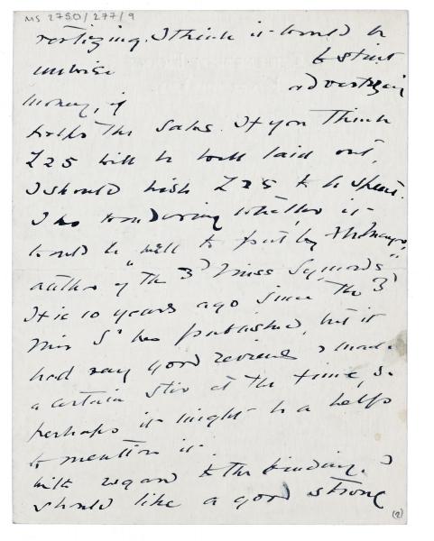 Image of letter from Flora Mayor to Leonard Woolf (15/03/1924) page 2 of 4