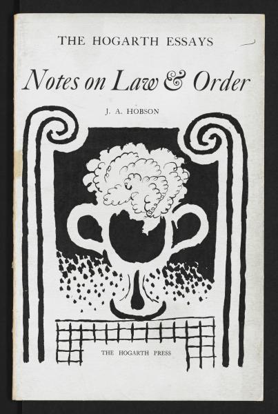 Image of black and white front cover of Notes on Law and Order with illustration by Vanessa Bell