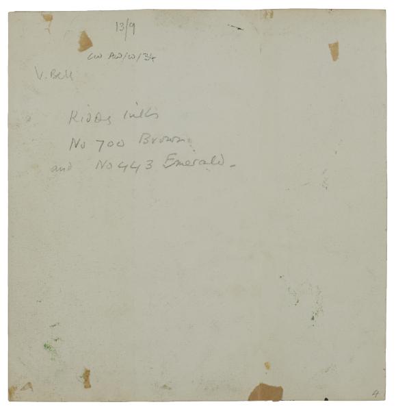 Image of the back of original Artwork for 'The Common Reader' by Vanessa Bell