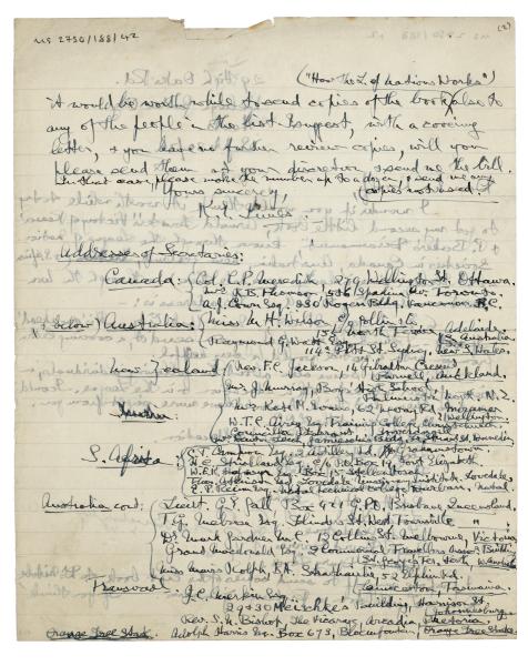 Image of handwritten letter from Kathleen Innes to Leonard Woolf (30/09/1926) page 2 of 2