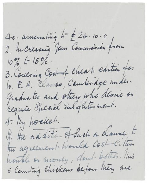 Image of handwritten Letter from Norman Leys to Leonard Woolf (04/08/1924) page 2