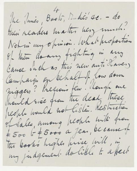 Handwritten letter from Norman Leys to Leonard Woolf (10/08/1924) page 4 of 8