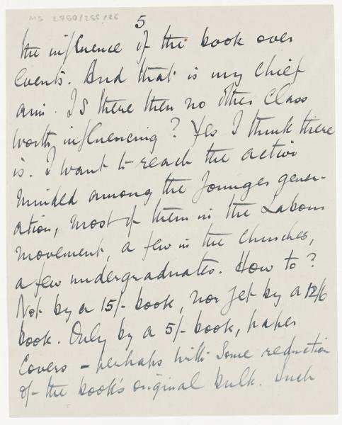 Handwritten letter from Norman Leys to Leonard Woolf (10/08/1924) page 5 of 8