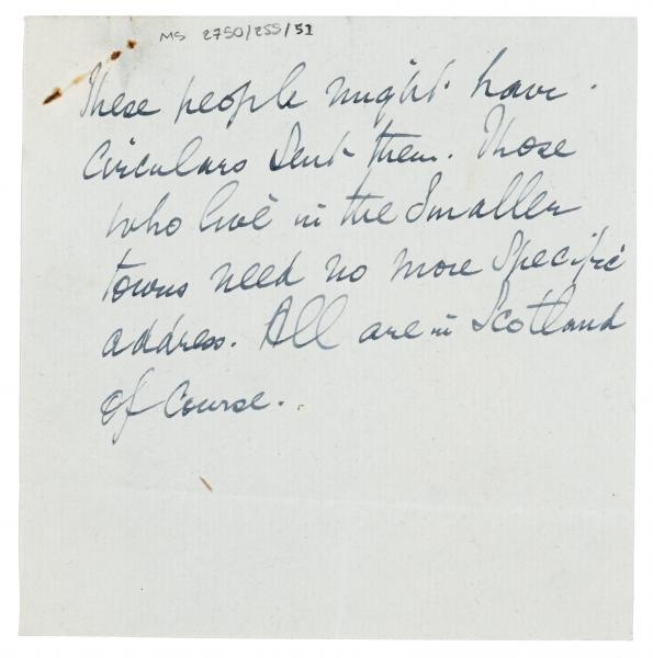 cover note attached to letter from Norman Leys to Leonard Woolf (20/01/1925) page 1 of 5 