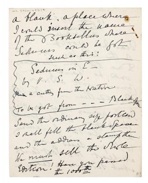 Image of handwritten letter from Vita Sackville-West to Leonard Woolf (16/01/1925) page 2 of 4