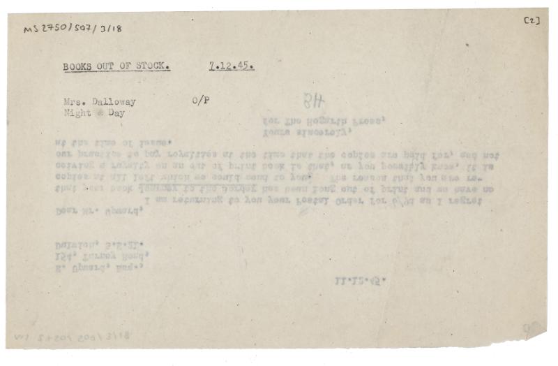 Image of typescript letter from Barbara Hepworth to Edward Upward (11/12/1945) page 2 of 2