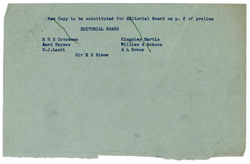 Image of typescript letter from Leonard Woolf to Pearn Pollinger and Higham Ltd (05/02/1943  this page is a partial typescript document on the back of the correspondence which is crossed through