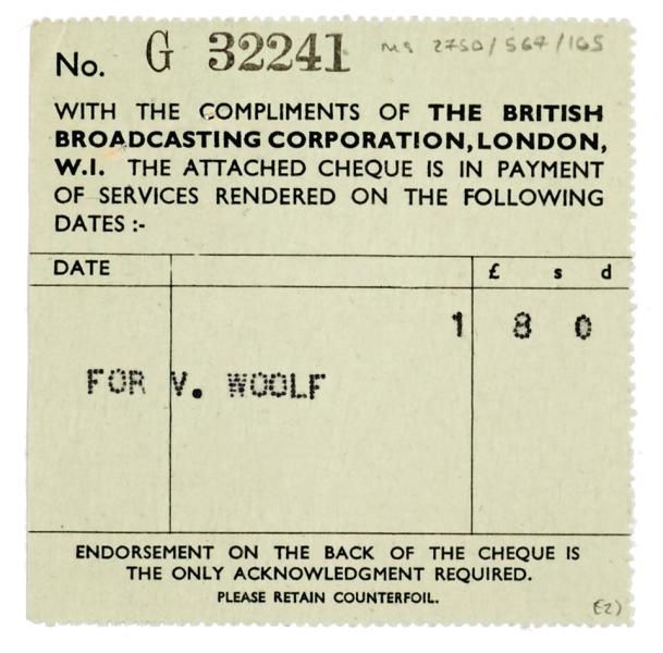 Image of a Letter from The British Broadcasting Corporation (BBC) to The Hogarth Press (17/04/1947) 