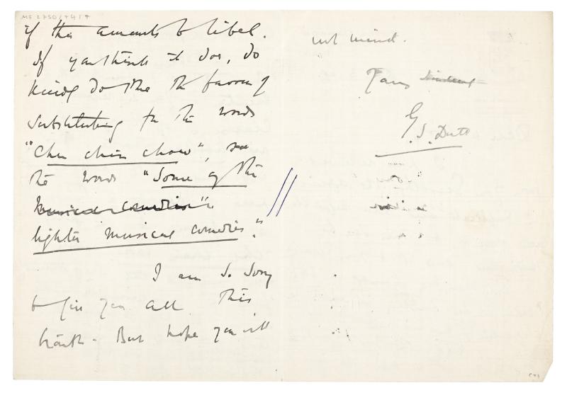 Image of handwritten letter from G. S. Dutt to Leonard Woolf (20/03/1929)  page 2 of 2
