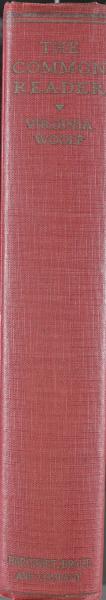 Spine of First American Edition of The Common Reader by Virginia Woolf