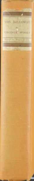 Spine of First American Edition of Mrs Dalloway by Virginia Woolf