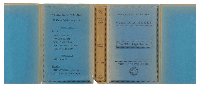 Image of blue book cover, showing uniform edition of To the Lighthouse 