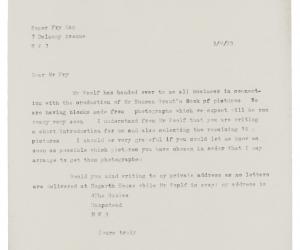 Unsigned business letter from Margery Thomson Joad