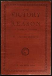 Image of red front cover of "The Victory of Reason A Pamphlet on Arbitration"