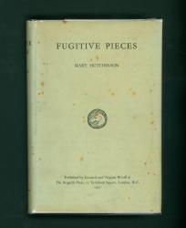 Image of dust jacket of "Fugitive Pieces" on green paper
