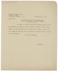 Image of typescript letter from The Hogarth Press to Raymond Savage (03/10/1934) page 1 of 1