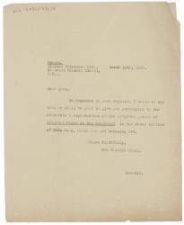 Image of typescript  letter from The Hogarth Press to William Heinemann Ltd. (13/03/1935) page 1 of 1