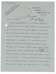 Image of typescript letter from Ernest Jones to Leonard Woolf (01/07/1947)  page 1 of 2