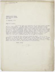 Image of typescript letter from Leonard Woolf to Frederick Harris (18/08/1925) page 1 of 1