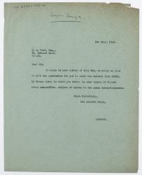 Image of typescript letter from The Hogarth Press to J. S. Wood (07/06/1936) page 1 of 1