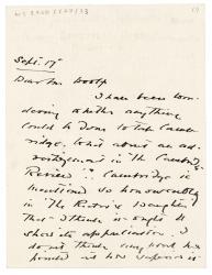 Image of letter from Flora Mayor to Leonard Woolf (17/09/1924) page 1 of 2