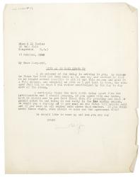 Image of typescript letter from Leonard Woolf to Margaret Llewellyn Davies (18/10/1930) page 1 of 1
