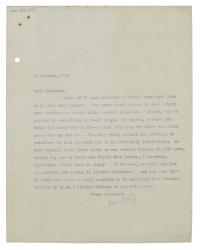 Image of typescript letter from Leonard Woolf to Harold Nicolson (21/10/1924)  page 1 of 1
