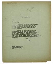 Letter from The Hogarth Press to Vita Sackville-West (10/04/1937)