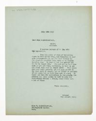 Letter from The Hogarth Press to Vita Sackville-West (26/07/1937)