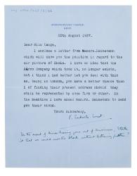Letter from Vita Sackville-West to The Hogarth Press (25/08/1937)