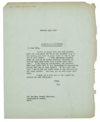 Letter from The Hogarth Press to Vita Sackville-West (12/10/1937)