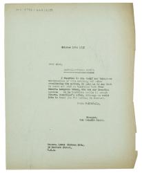 Letter from The Hogarth Press to Lovat Dickson Ltd (14/10/1937)