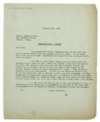 Letter from The Hogarth Press to Longmans Green (21/10/1937)