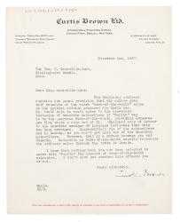 Letter from Curtis Brown Ltd to Vita Sackville-West (02/11/1937)