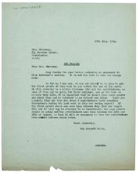 Letter from Margaret West at The Hogarth Press to Ray Strachey (10/07/1936)