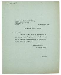 Letter from Margaret West at The Hogarth Press to Lars Hökerberg (21/10/1936)