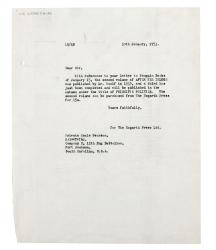 Letter from The Hogarth Press to Neale Pearson (30/01/1953)