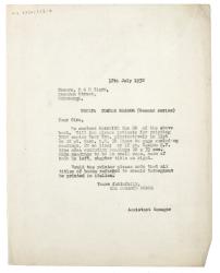 Letter from The Hogarth Press to R. & R. Clark (12 Jul 1932)