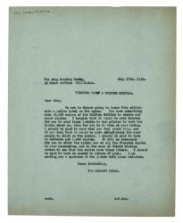 Letter from The Hogarth Press Works to The Ship Binding Works (17 Jul 1936)