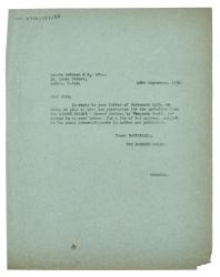 Letter from Hogarth Press to Methuen & Company (16 Sep 1936)