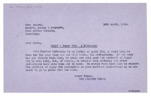 Image of a Letter from The Hogarth Press to Ramsey & Muspratt (30/04/1940) 
