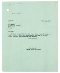 Letter from Jane Gregory at The Hogarth Press to Maison d'Éditions des Femmes (27/07/1977)