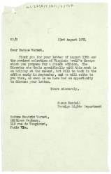 Letter from Susan Daniell at The Hogarth Press to Béatrix Vernet at Éditions Seghers (23/08/1971)