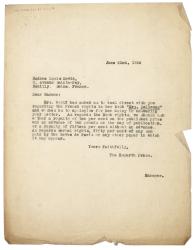 Image of a Letter from The Hogarth Press to Simone David (22/06/1926)