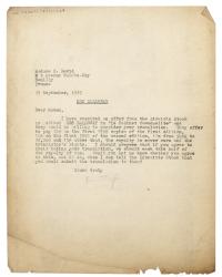 Image of a Letter from Leonard Woolf at The Hogarth Press to Simone David (29/09/1927)
